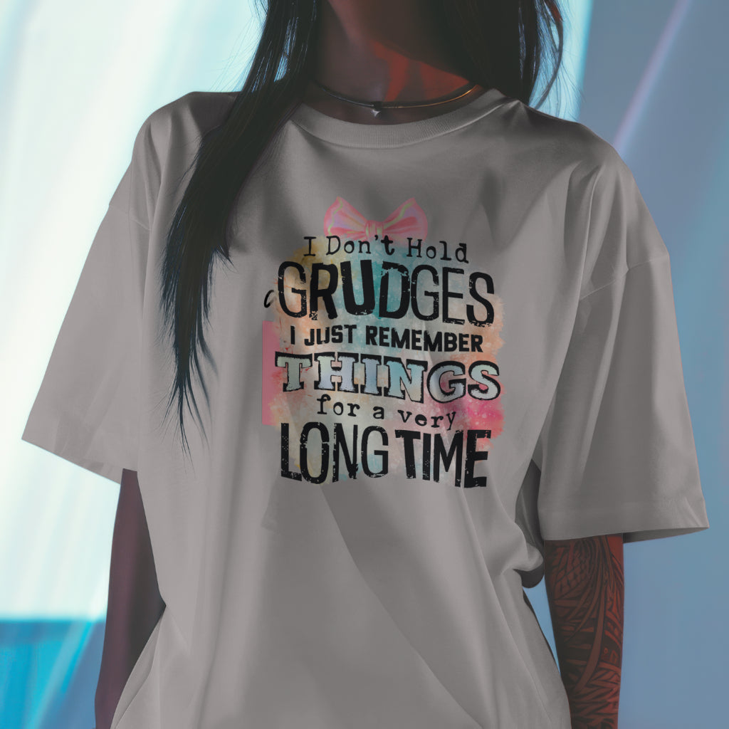 I Don't Hold Grudges Crew Neck tee shirts