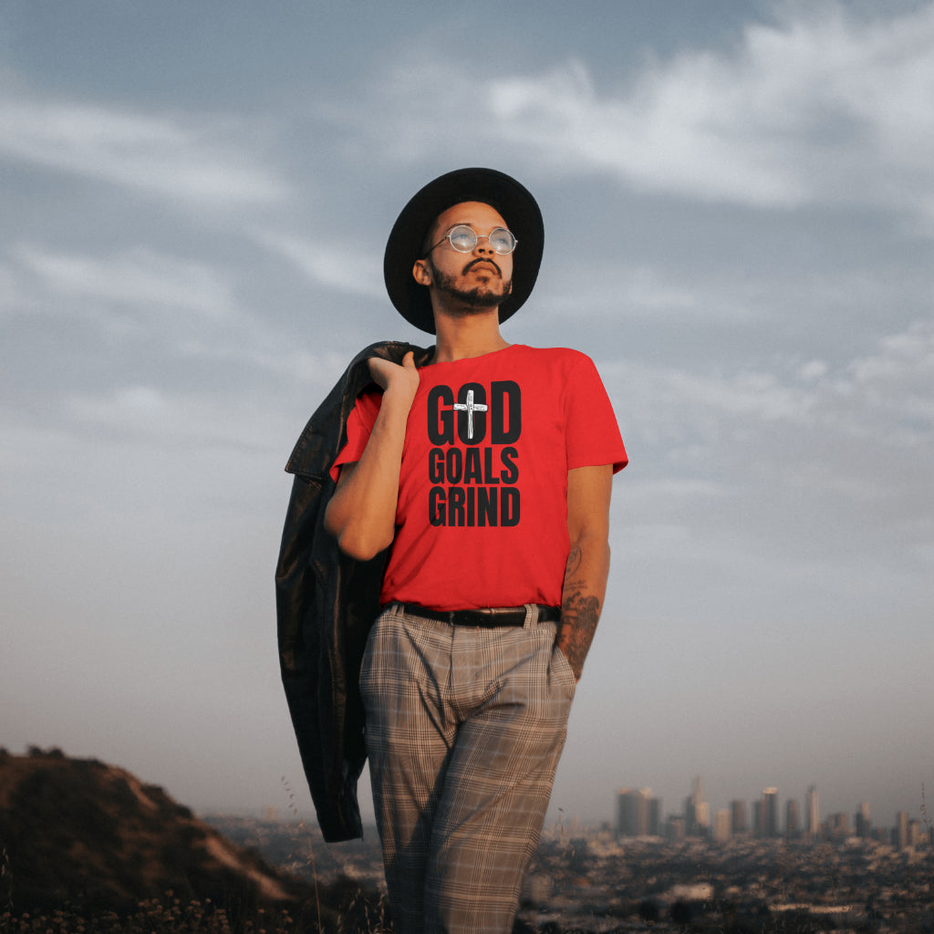 God Goals Grind crew neck tee shirt