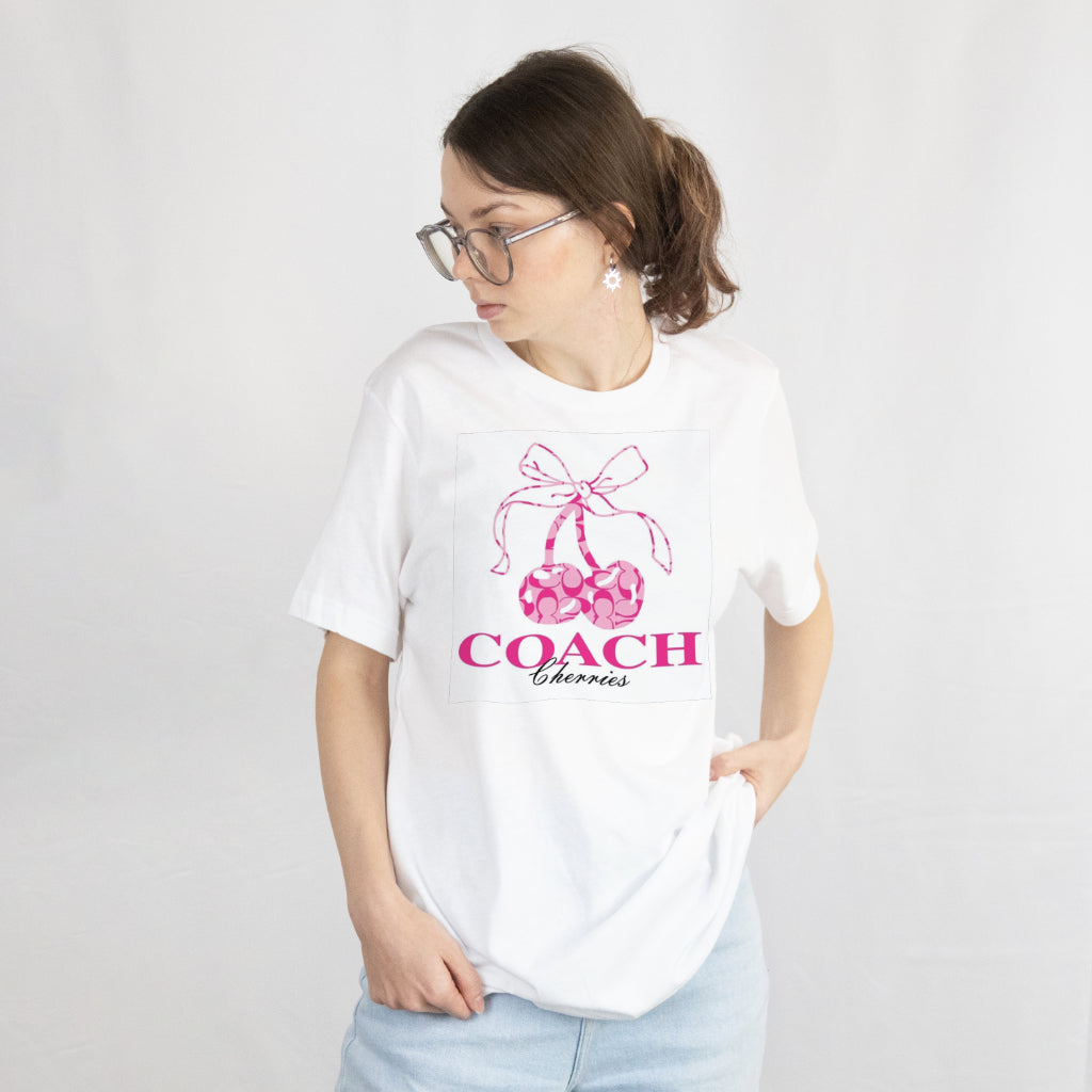 Coach white crew neck tee shirt.