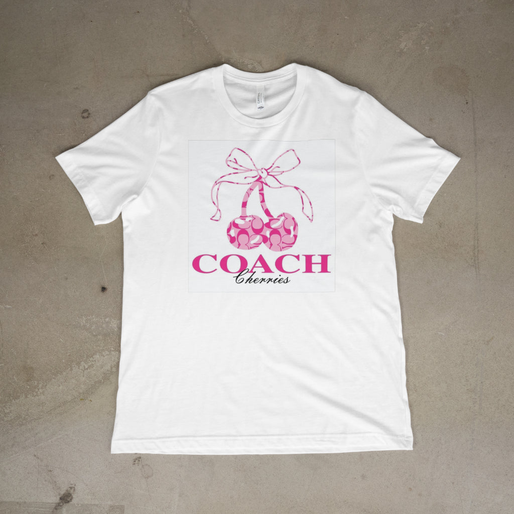 Coach white crew neck tee shirt.