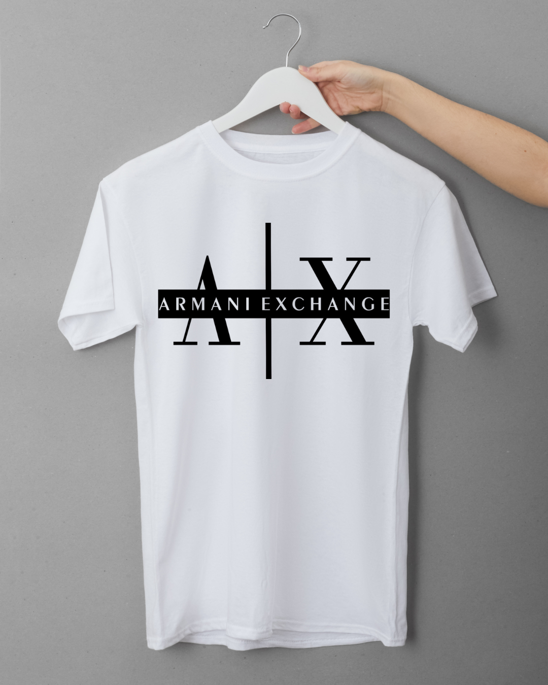 Sophisticated Style – Armani Exchange White Unisex Graphic Tee