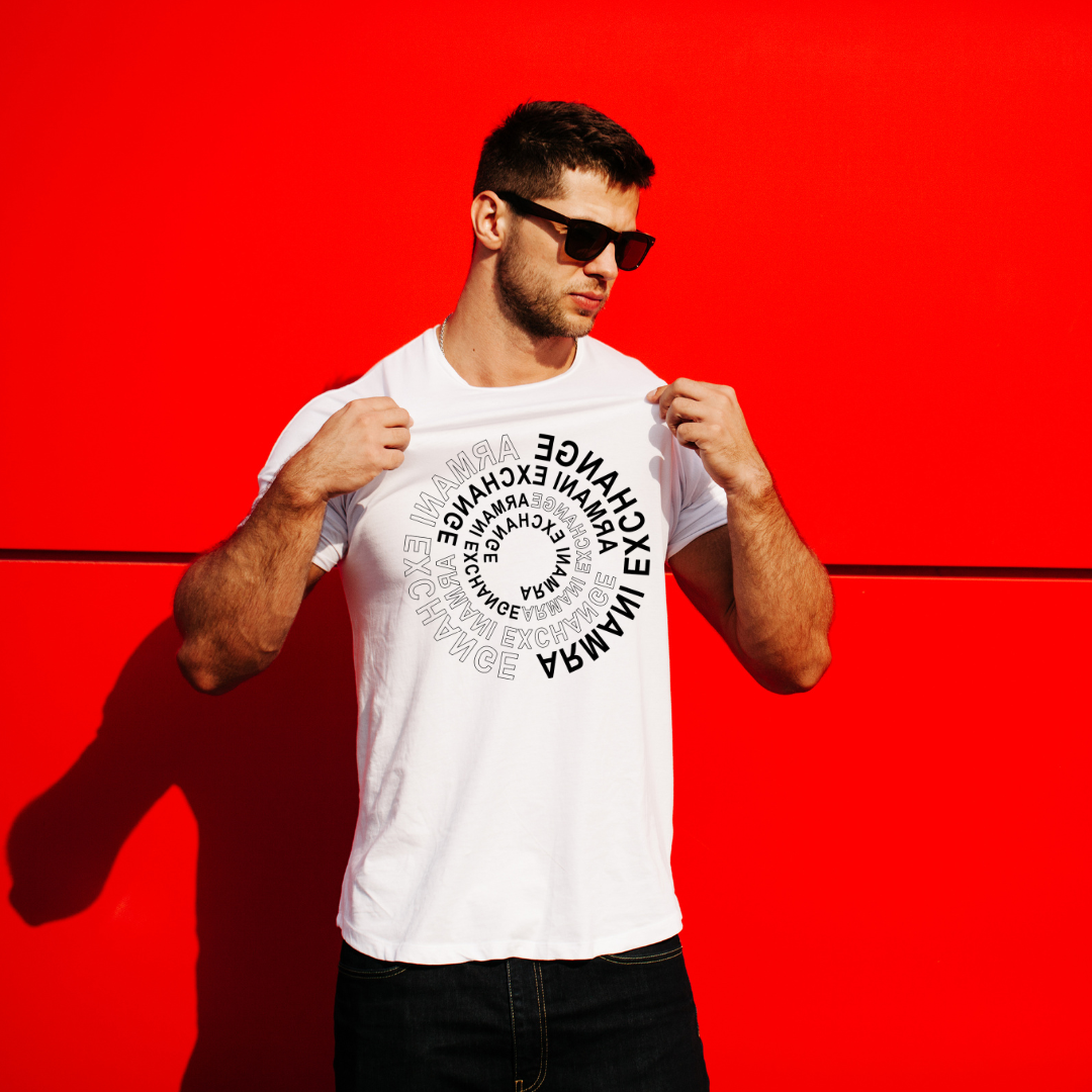 Iconic Armani Exchange Circular Logo Tee – Stylish Unisex Shirt