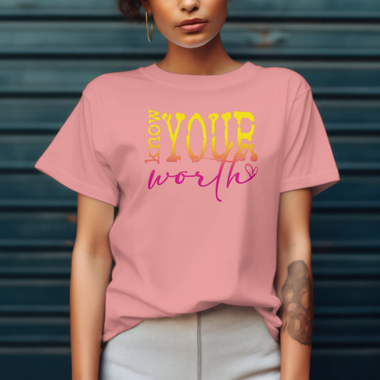 Know Your Worth Unisex Tee shirt