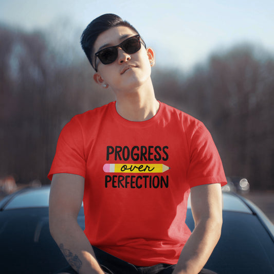 Progress Over Perfection Crew Neck Unisex tee shirt