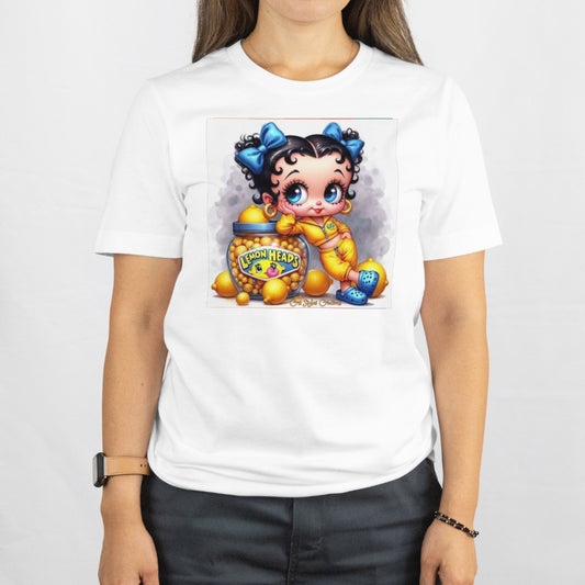 White Betty Boop Crew neck Teeshirt