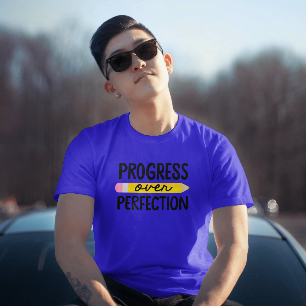 Progress Over Perfection Crew Neck Unisex tee shirt