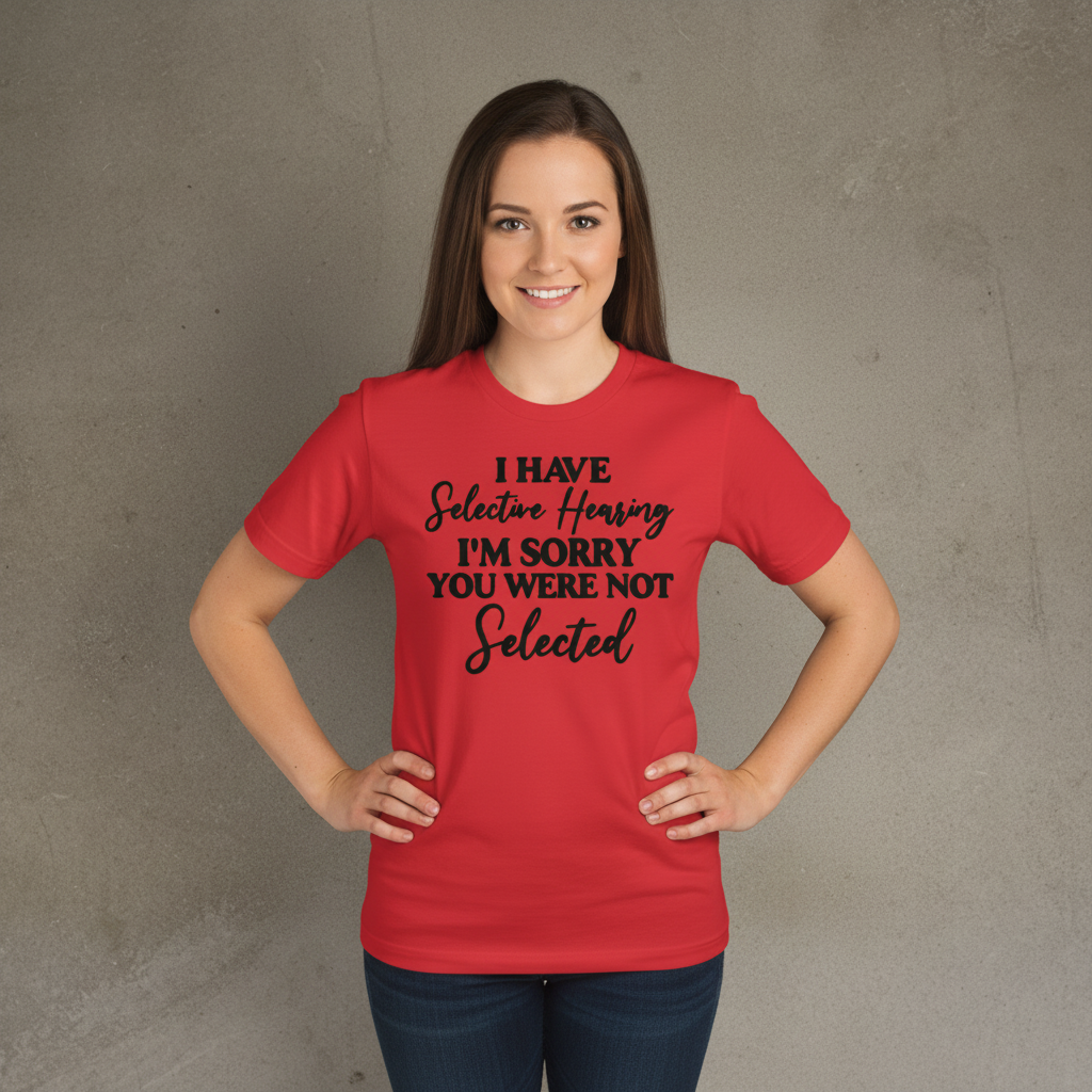 Woman in Red Shirt